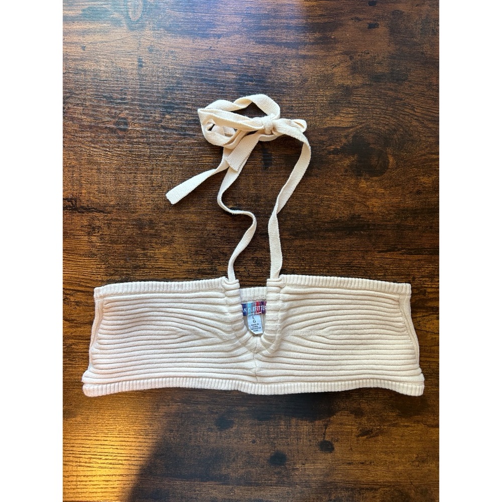 Knit Halter Bandeau Top